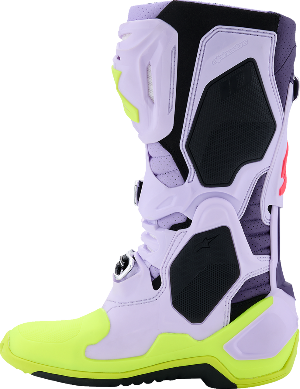 Alpinestars Tech 10 Supervented Boots - Purple/Fluorescent Yellow/Diva Pink - US 10 / EU 44.5