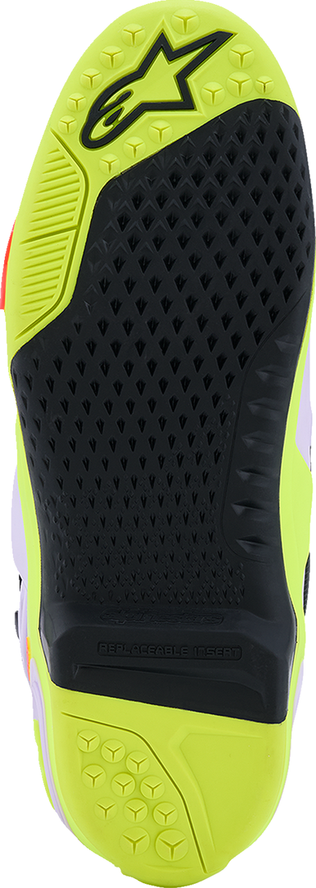 Alpinestars Tech 10 Supervented Boots - Purple/Fluorescent Yellow/Diva Pink - US 7 / EU 40.5