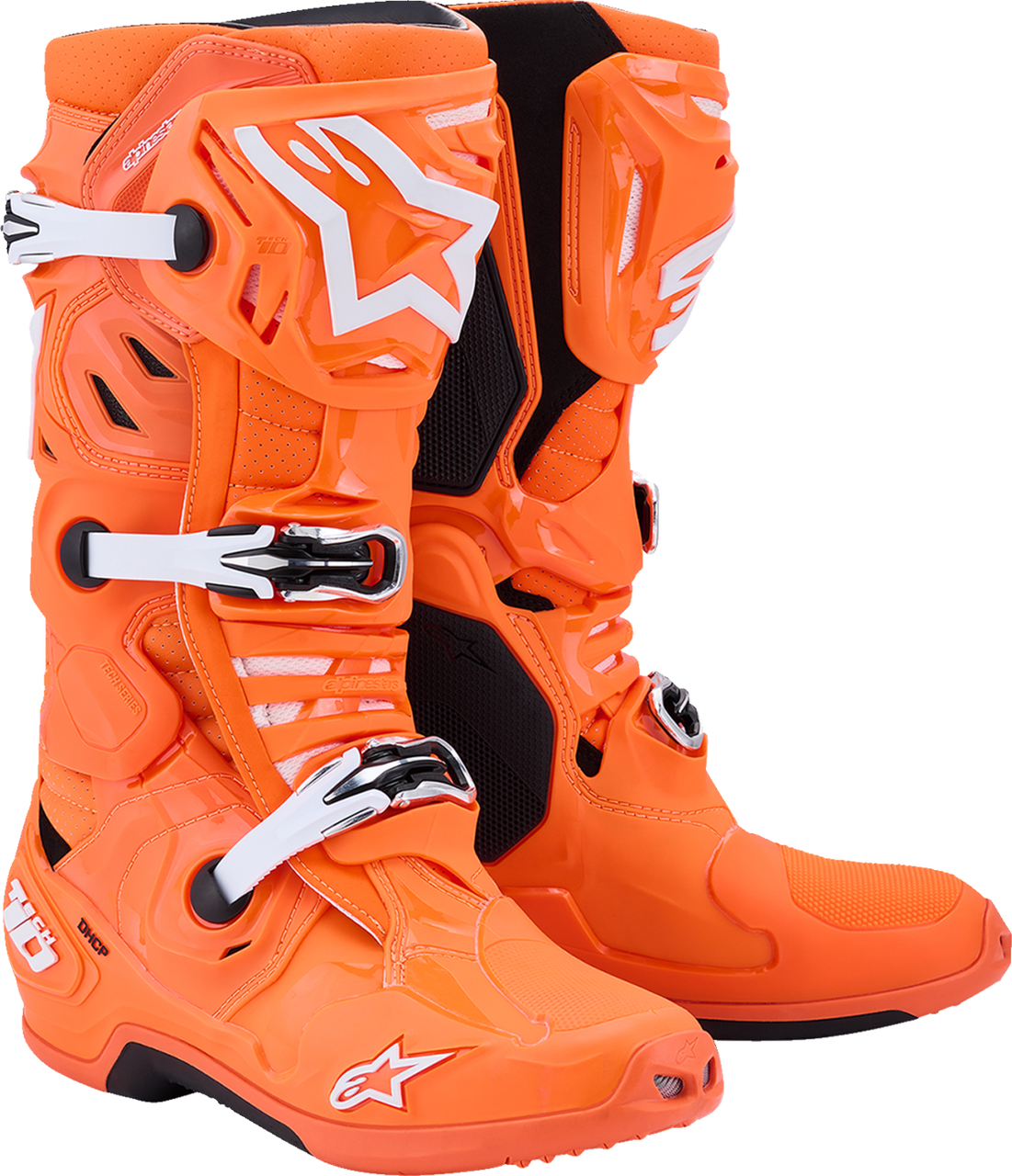 Alpinestars Tech 10 Supervented Boots - Fluorescent Orange/Black/White - US 13 / EU 48
