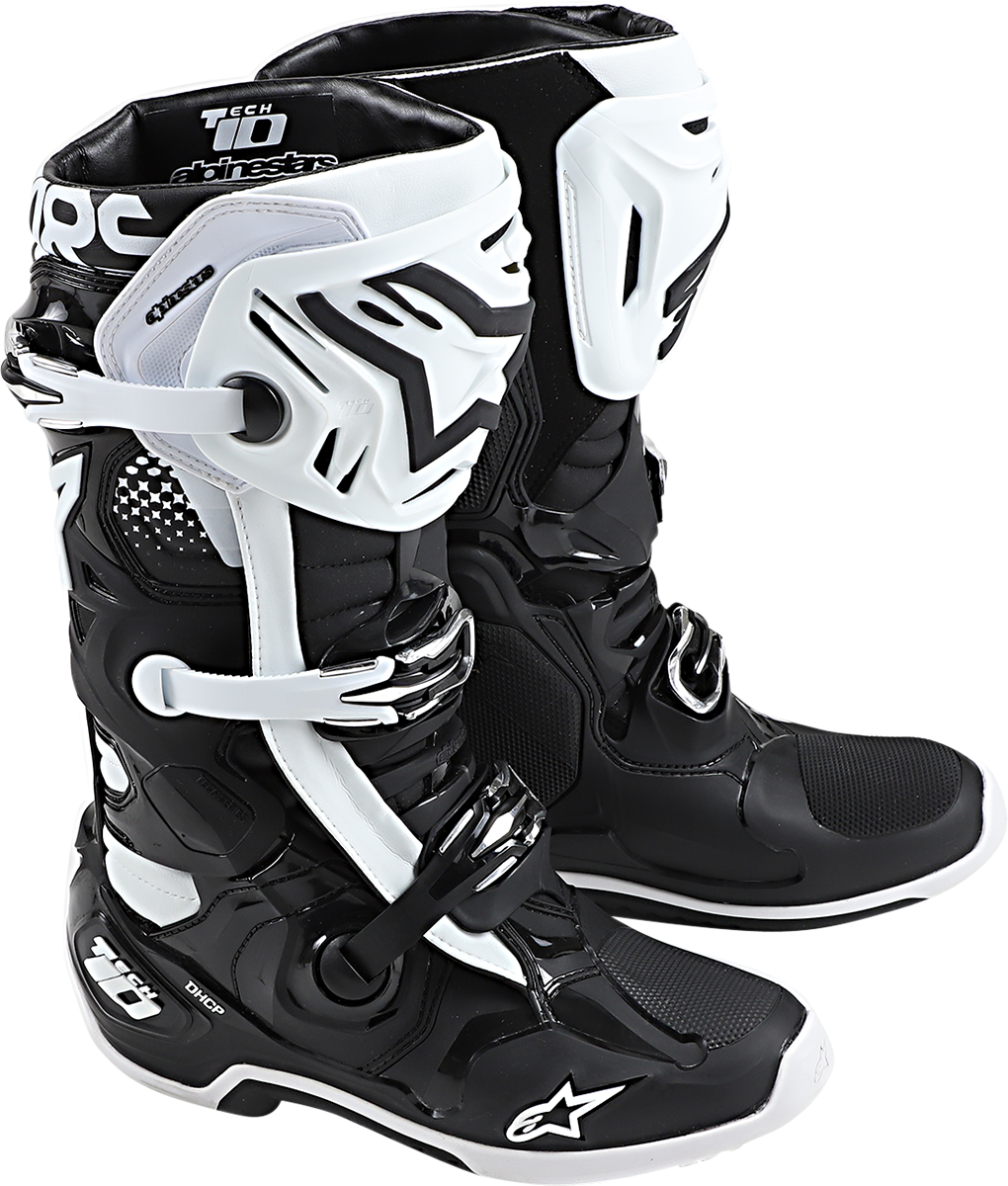 Alpinestars Tech 10 Boots - Black/White - US 14 / EU 49.5