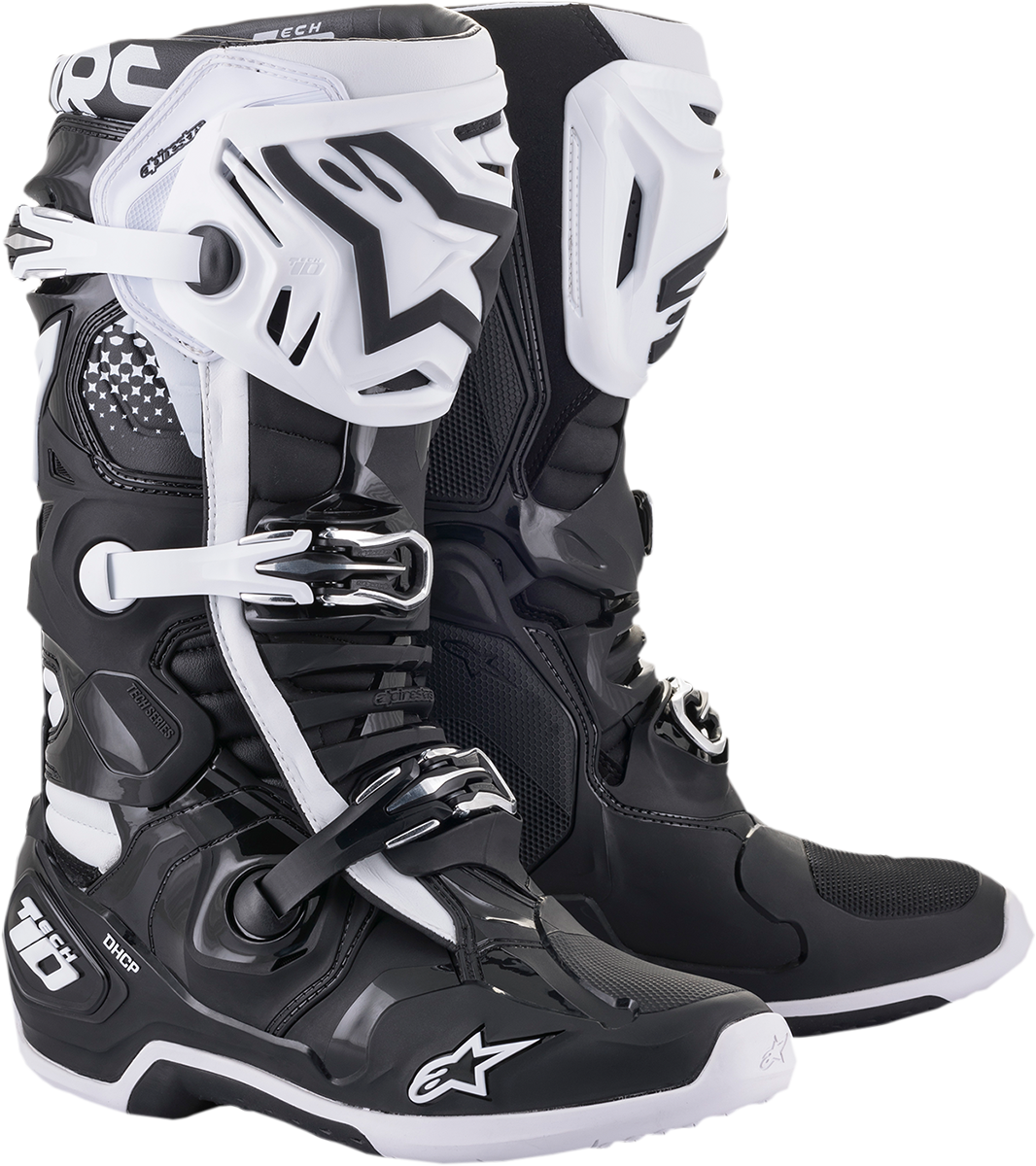 Alpinestars Tech 10 Boots - Black/White - US 8 / EU 42