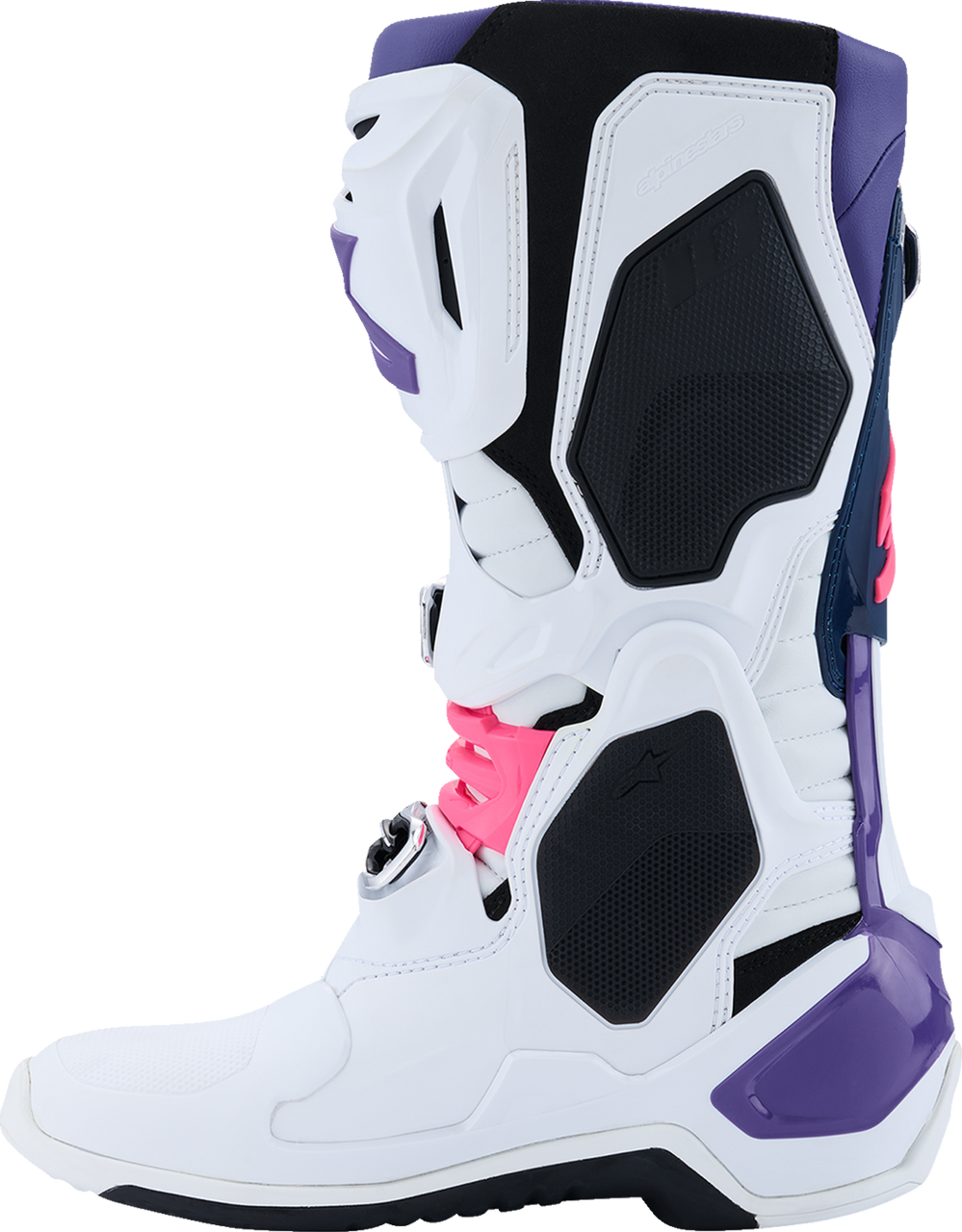 Alpinestars Tech 10 Boots - White/Violet/Navy/Pink Fluorescent - US 11 / EU 45.5