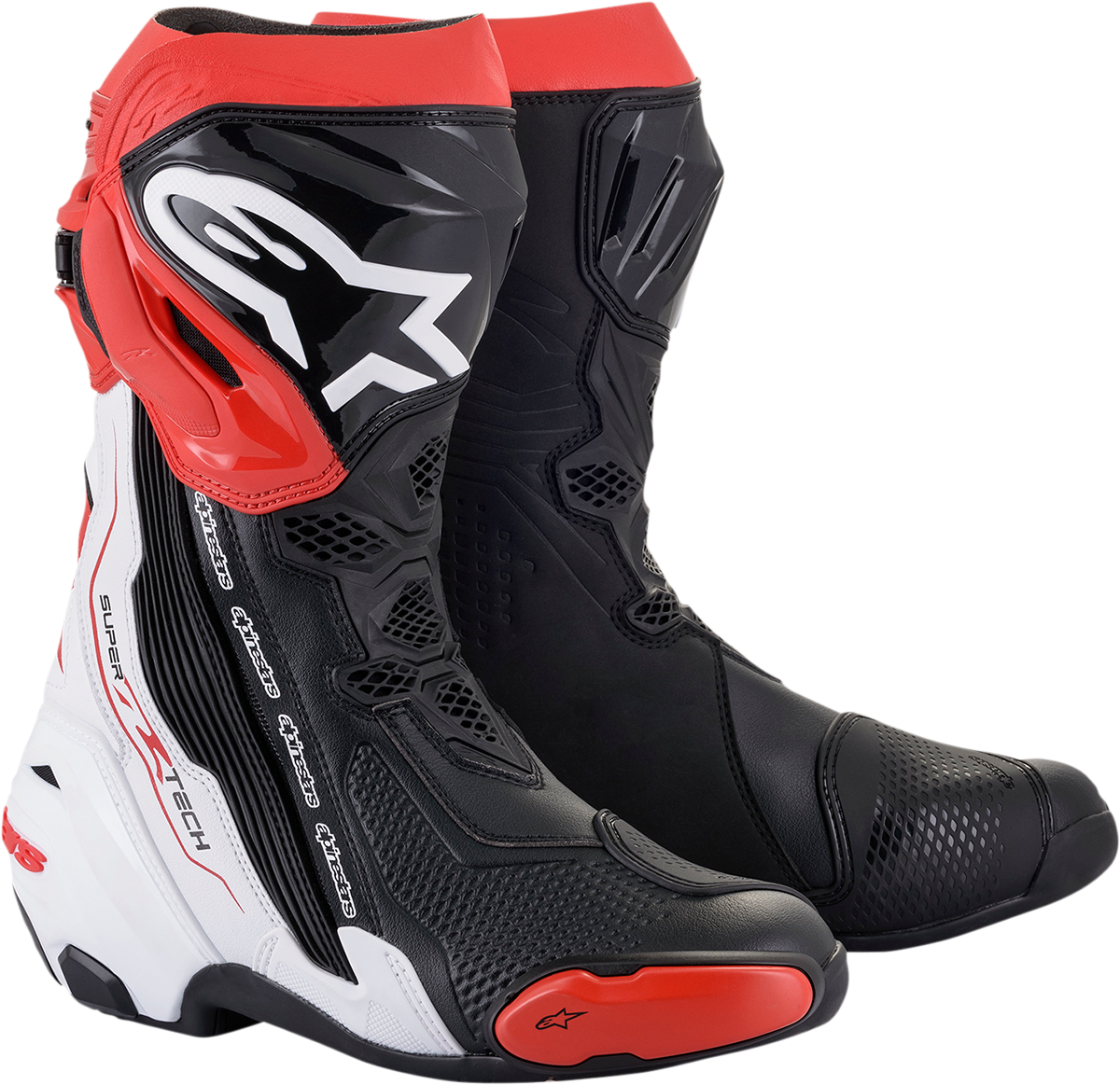 Alpinestars Supertech R Boots - Black/White/Red - US 12.5 / EU 48