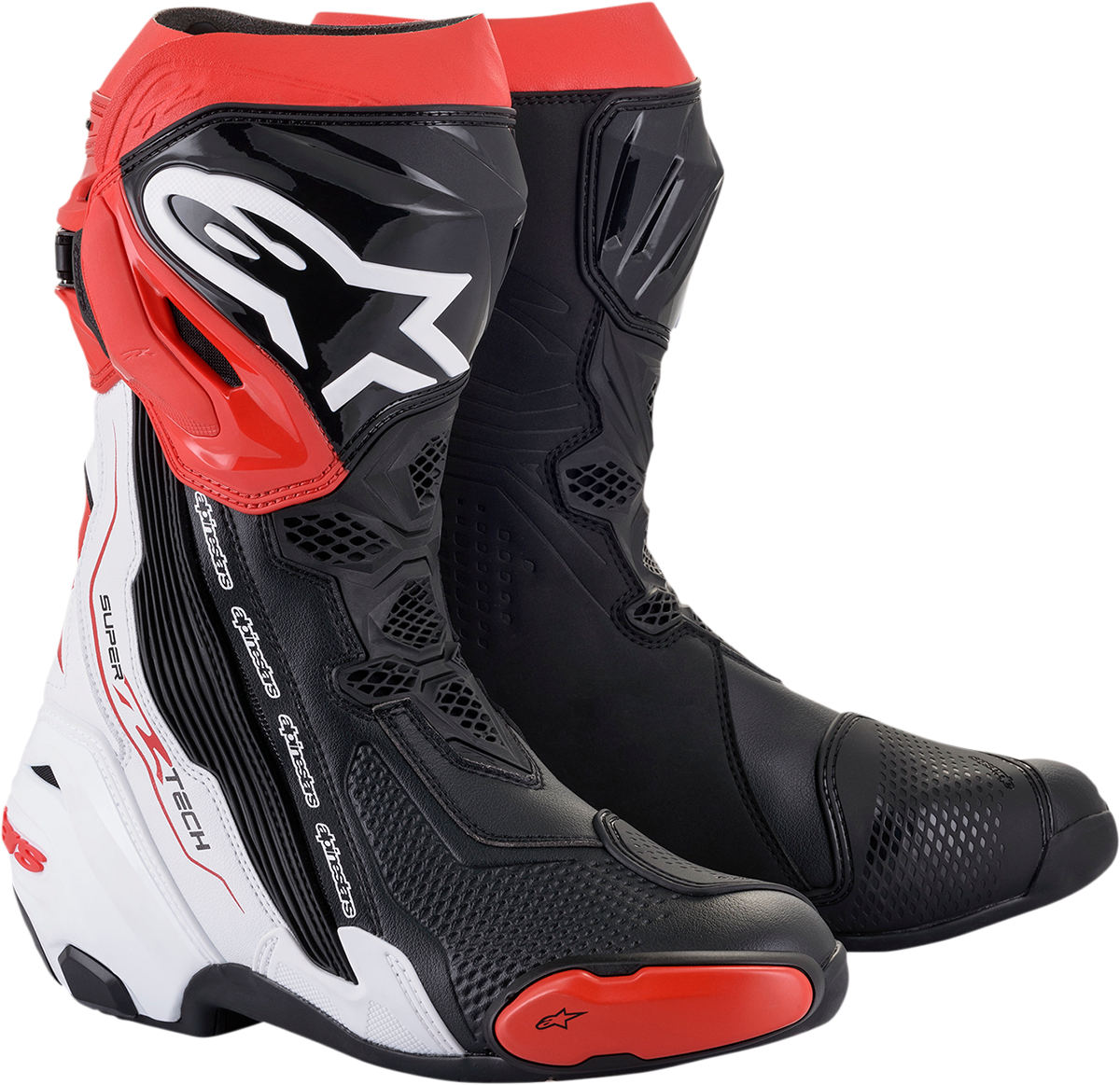 Alpinestars Supertech R Boots - Black/White/Red - US 8 / EU 42