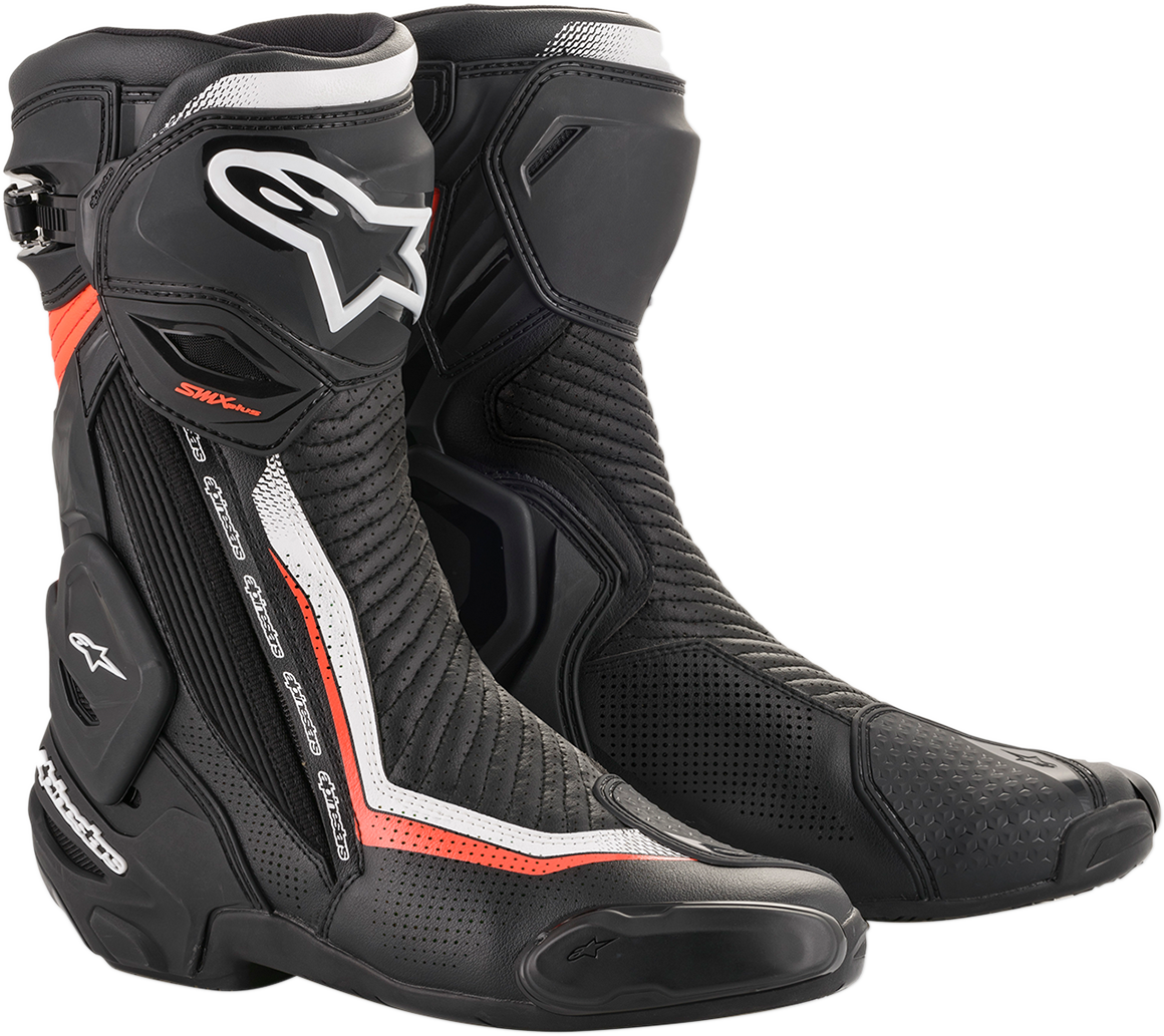 Alpinestars SMX Plus Vented Boots - Black/White/Red - US 10.5 / EU 45