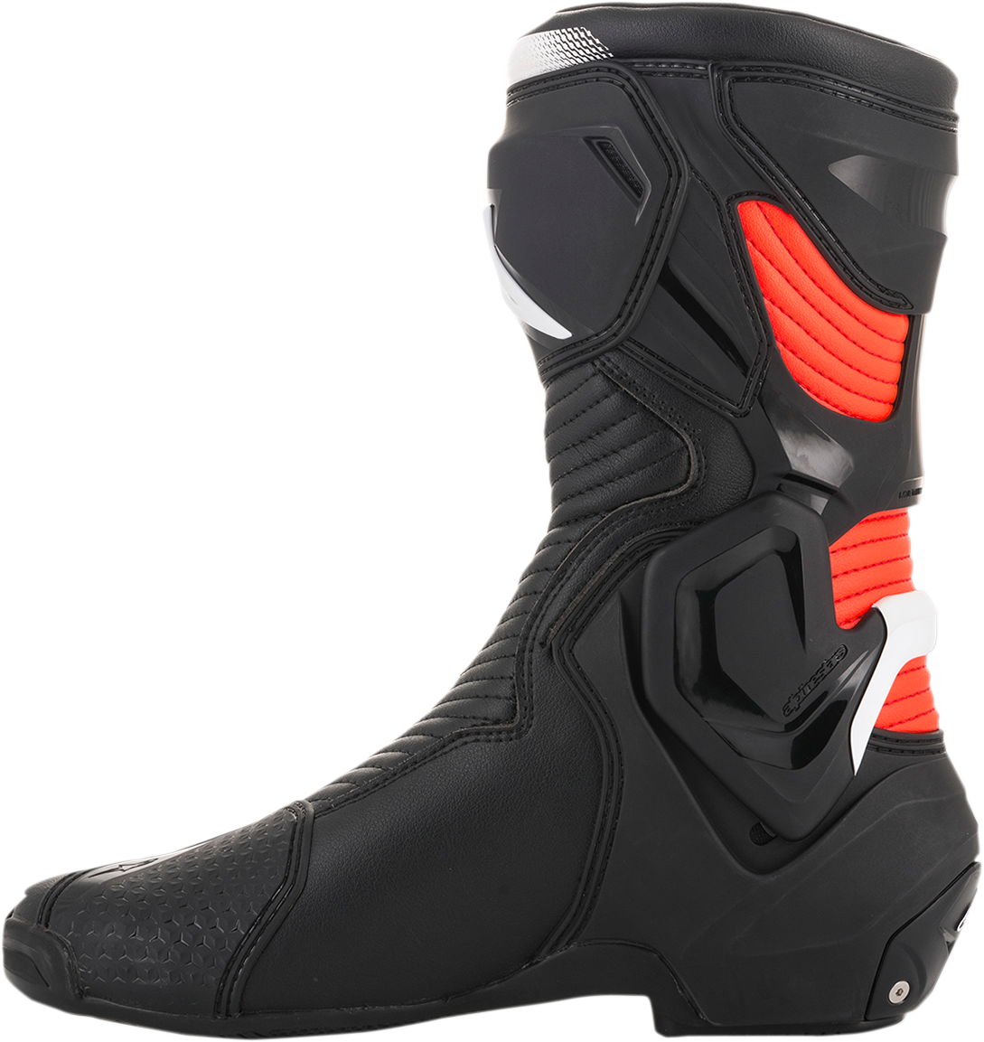 Alpinestars SMX Plus Boots - Black/White/Red Fluorescent - US 9 / EU 43