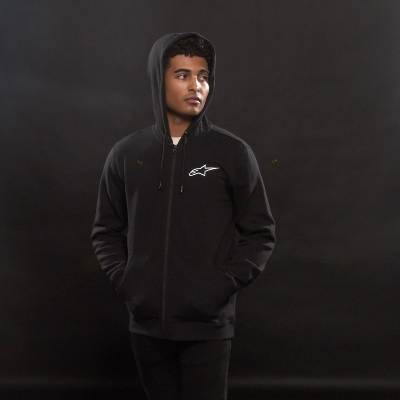 Alpinestars Ageless Zip Hoodie - Black/White - XL