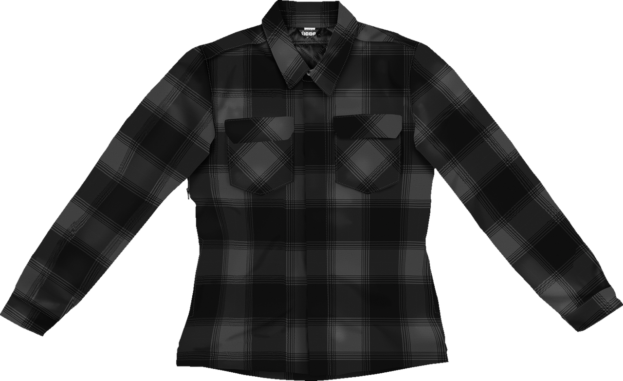 Women's Fallblock CX Flannel Jacket - Black - Large