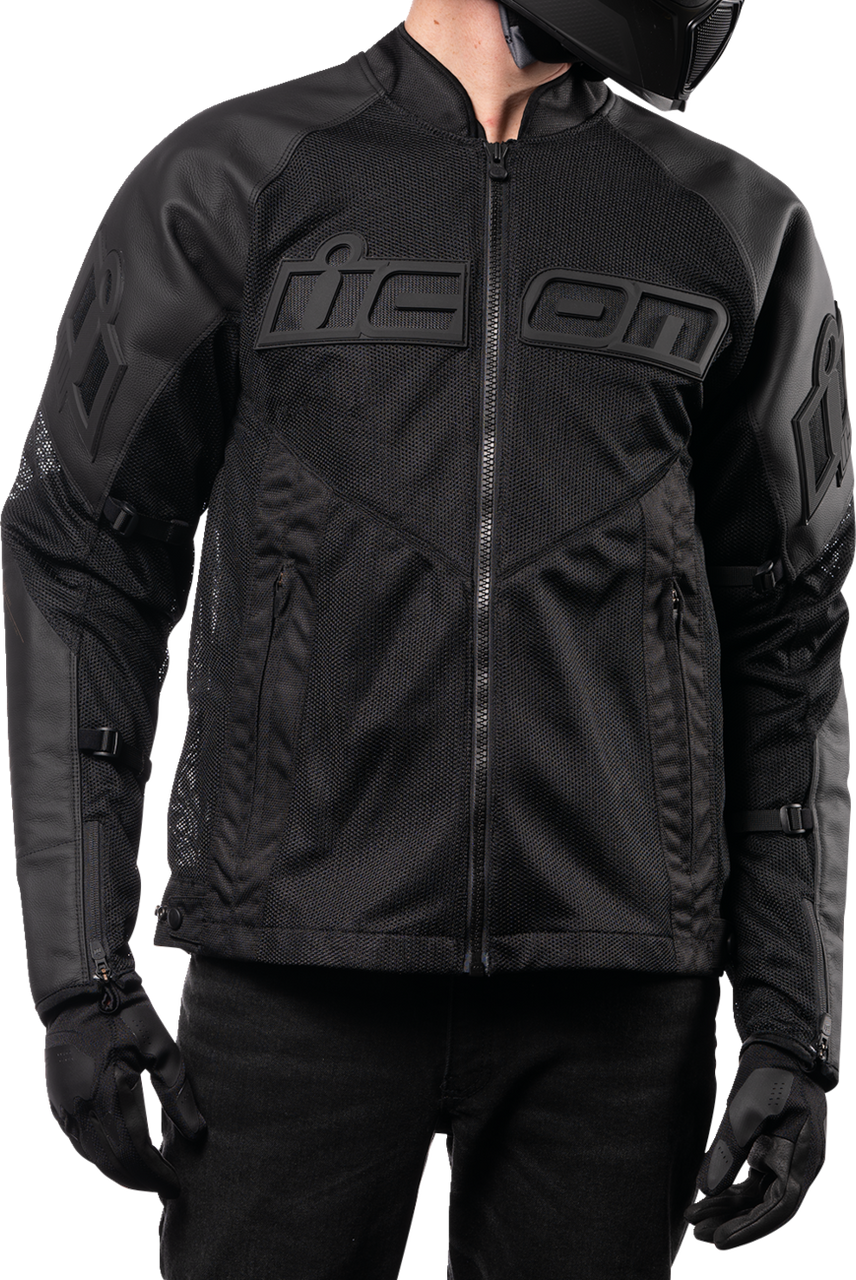 Mesh AF™ Leather Jacket - Black - 2XL