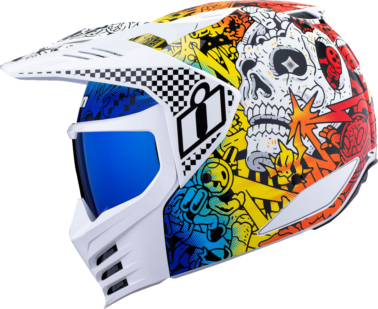 Elsinore™ Helmet - Doodle 3 - White - XL