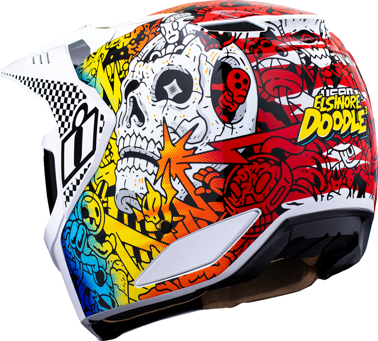 Elsinore™ Helmet - Doodle 3 - White - XS