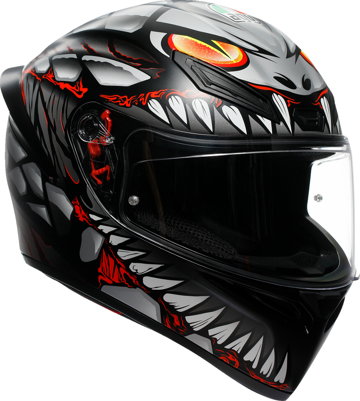 K1 S Helmet - Lyzard - Matte Black/Gray/Red - XL