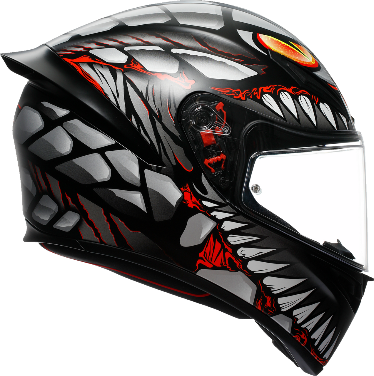K1 S Helmet - Lyzard - Matte Black/Gray/Red - Large