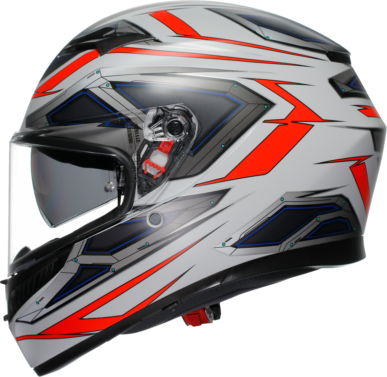 K3 Helmet - Space - Matte White/Red Fluo - Small