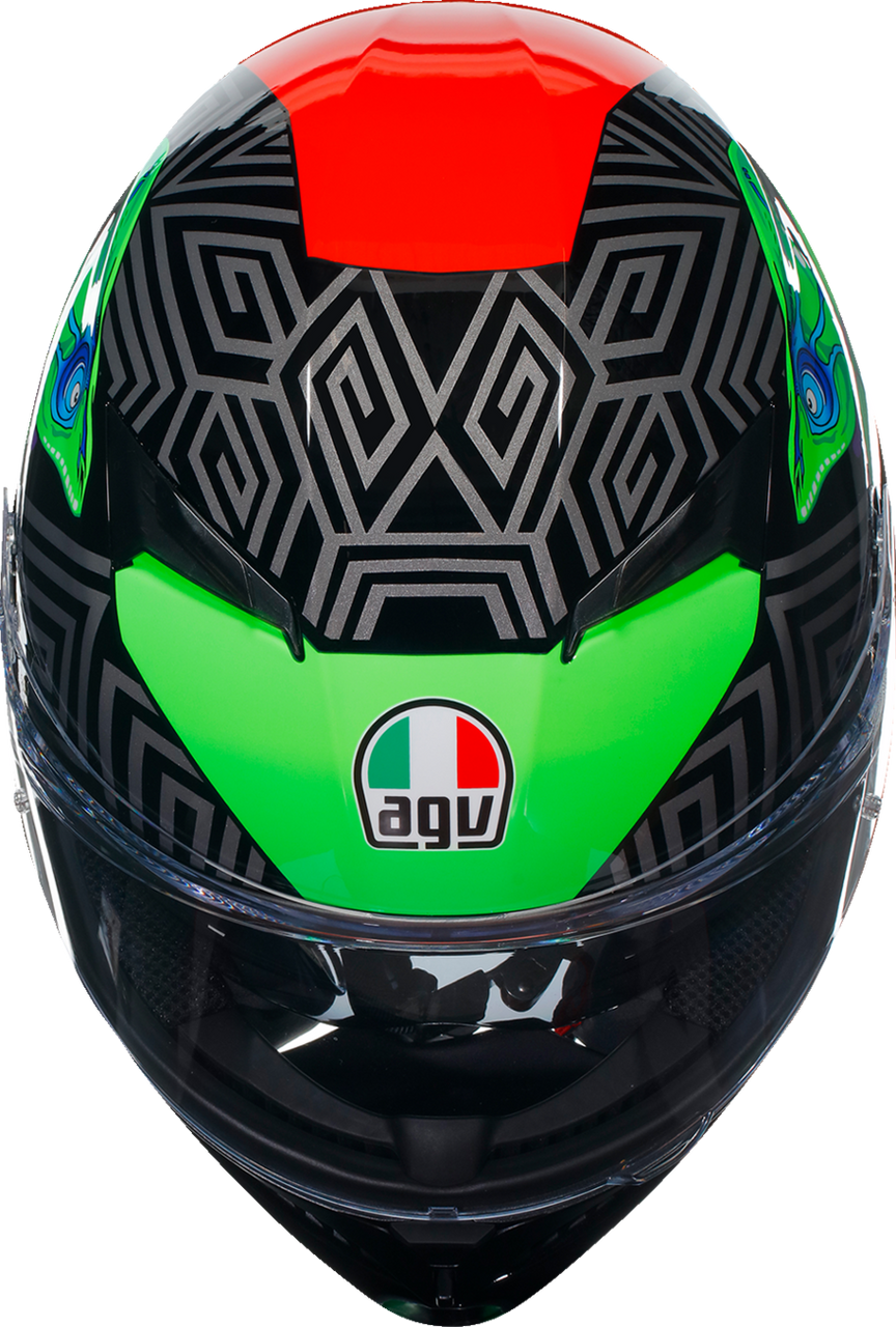 K3 Helmet - Kamaleon - Black/Red/Green - Medium