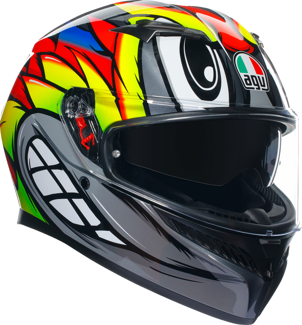 K3 Helmet - Birdy 2.0 - Gray/Yellow/Red - Large