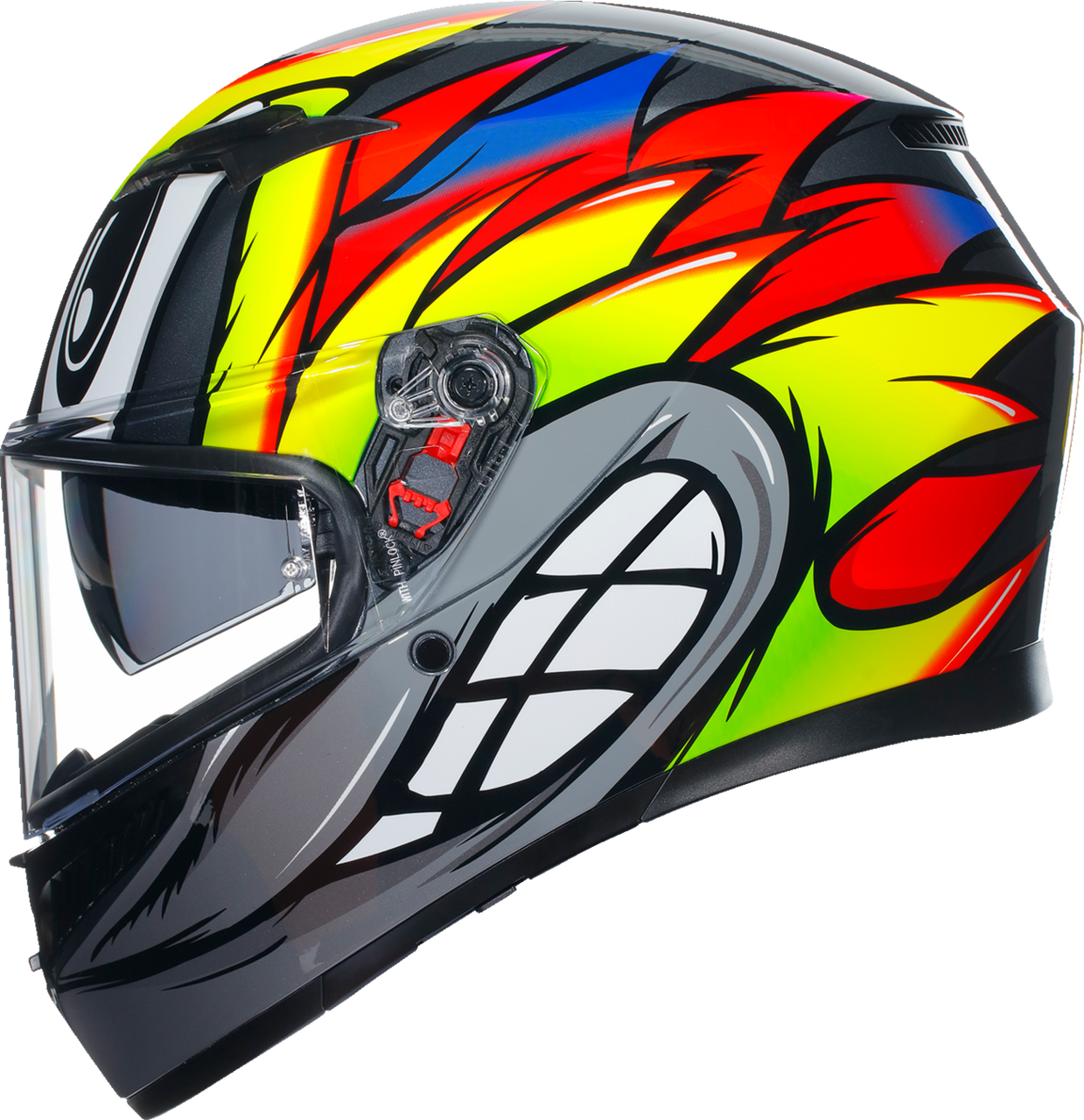 K3 Helmet - Birdy 2.0 - Gray/Yellow/Red - Large