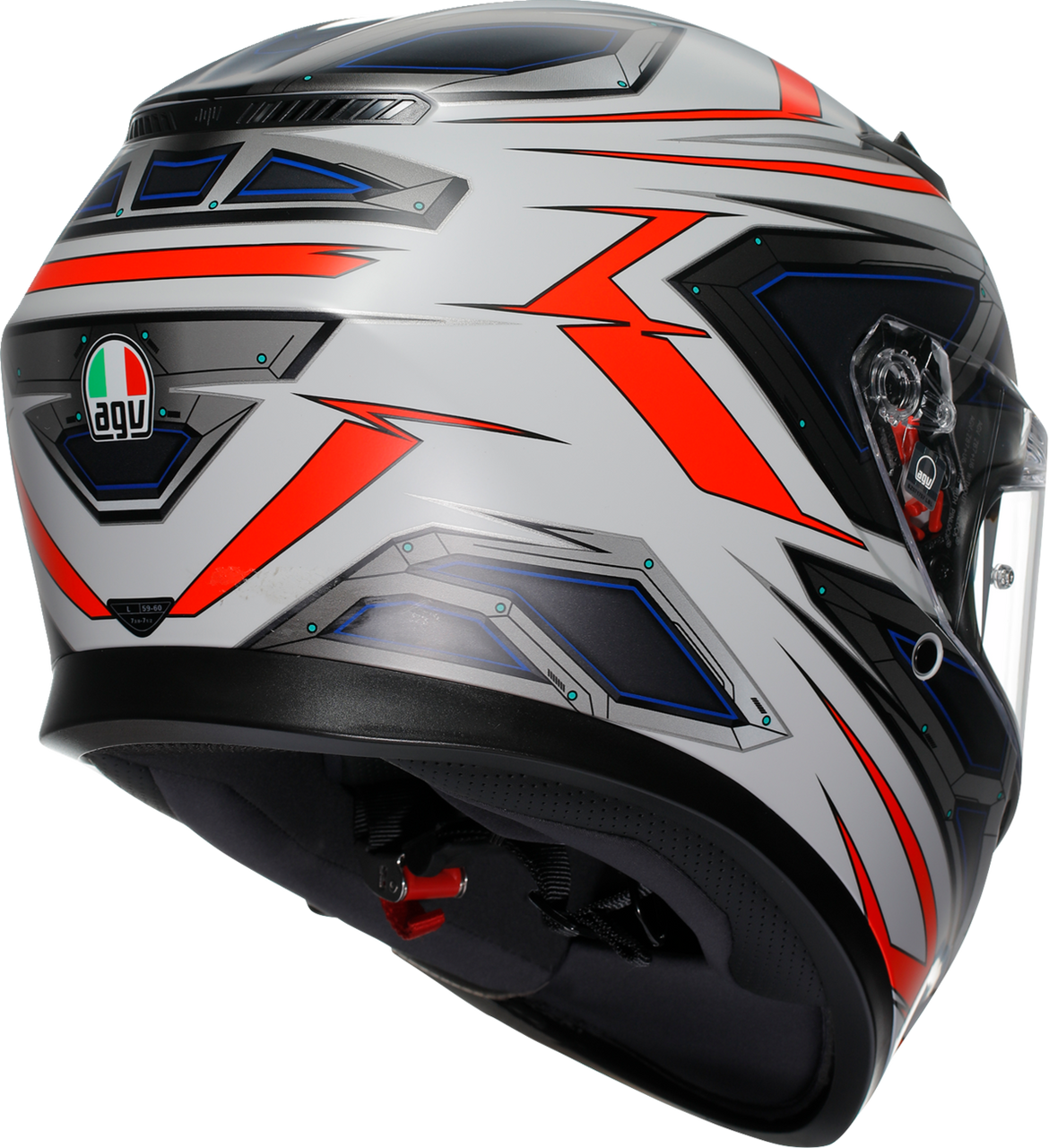 K3 Helmet - Space - Matte White/Red Fluo - Large