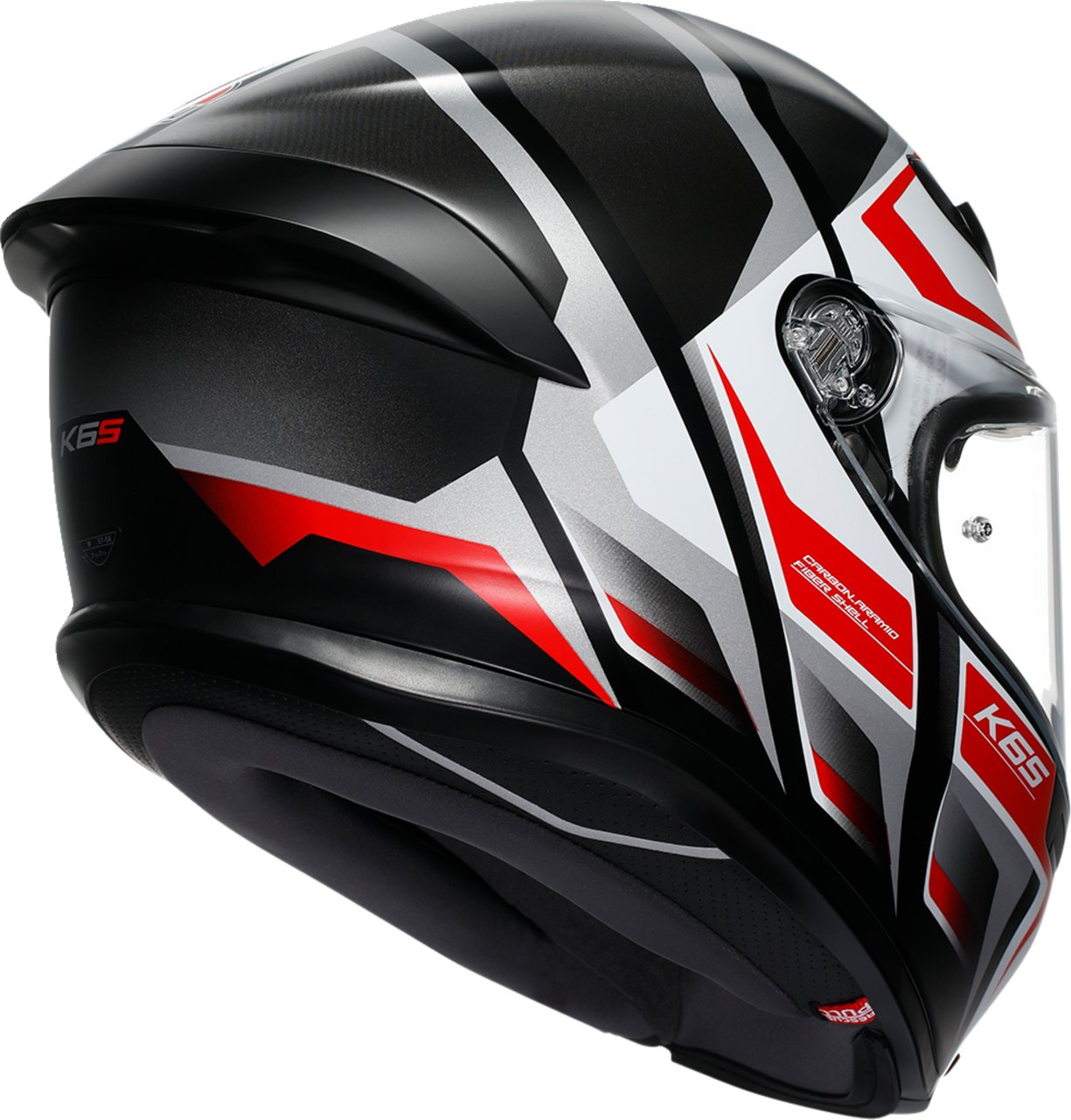 K6 S Helmet - Karve - Matte Black/White/Red - XL