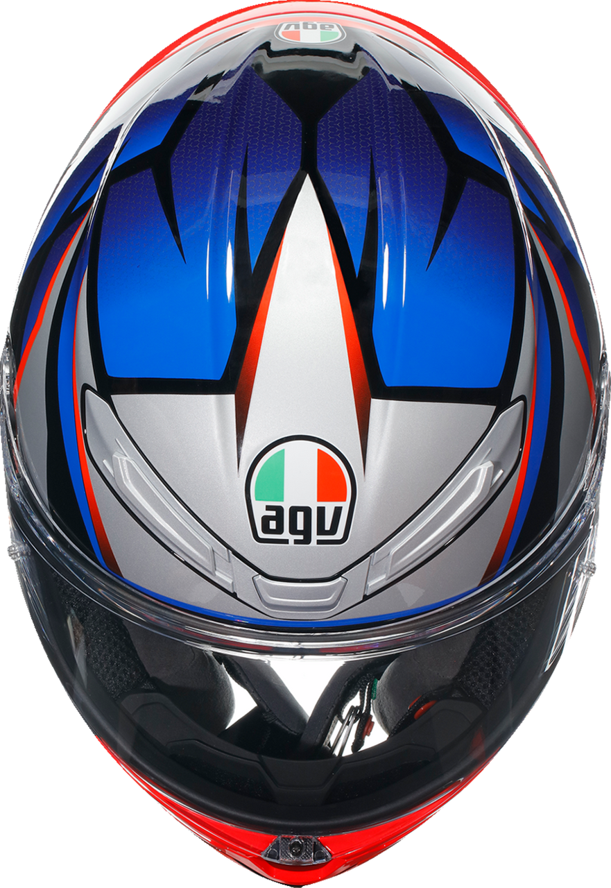 K6 S Helmet - Slashcut - Black/Blue/Red - Small