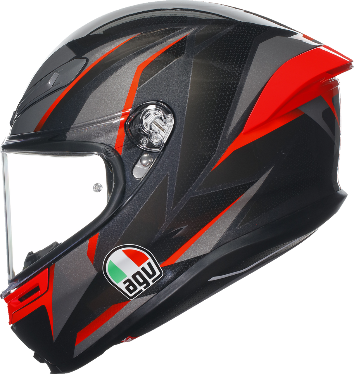 K6 S Helmet - Slashcut - Black/Gray/Red - Medium