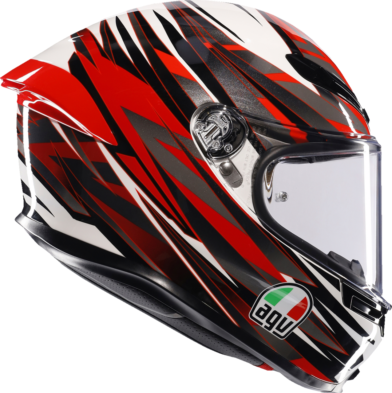 K6 S Helmet - Reeval - White/Red/Gray - 2XL