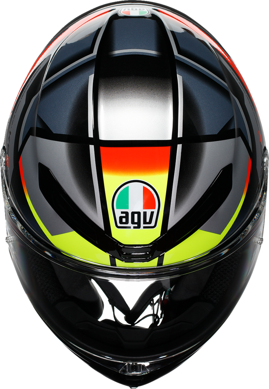 K6 S Helmet - Erazer - Black/Red/Yellow Fluo - Large