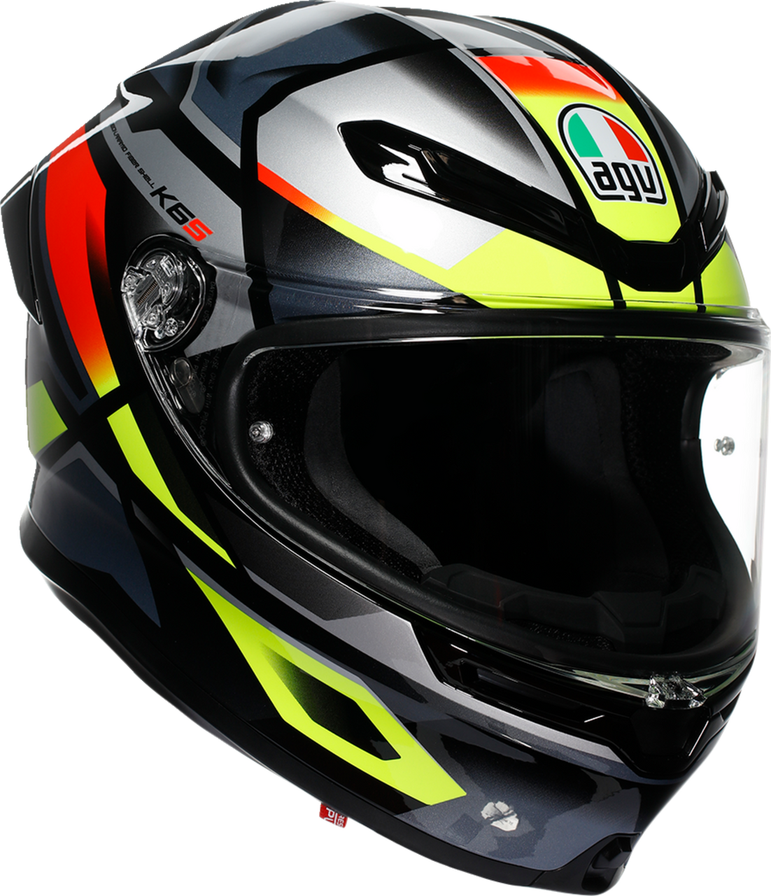 K6 S Helmet - Erazer - Black/Red/Yellow Fluo - Medium