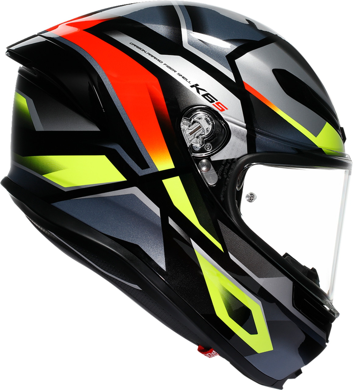 K6 S Helmet - Erazer - Black/Red/Yellow Fluo - Medium