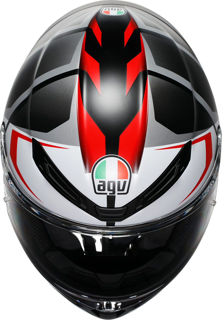 K6 S Helmet - Karve - Matte Black/White/Red - Large
