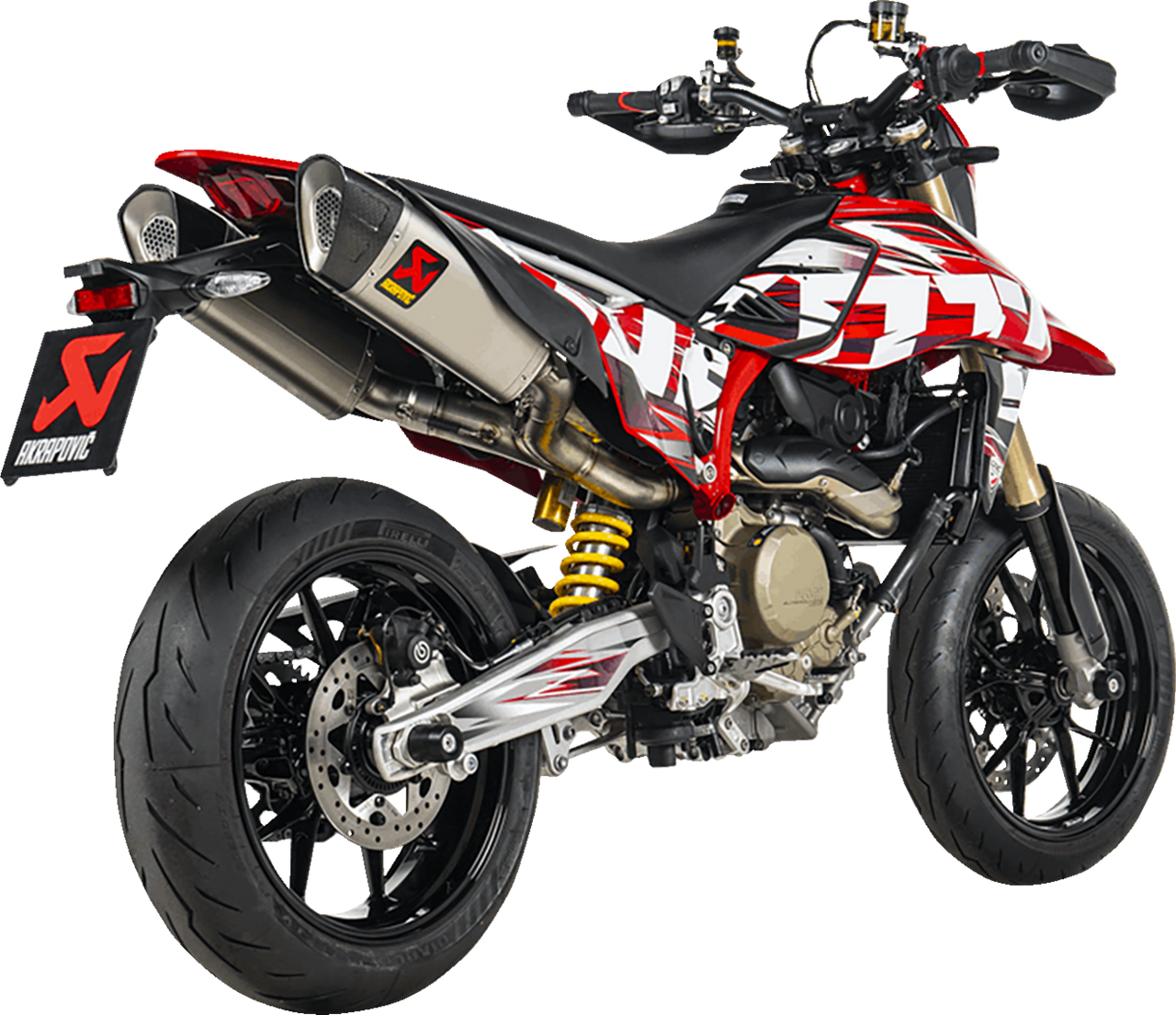 Slip-On Line Mufflers - Titanium - Hypermotard 698