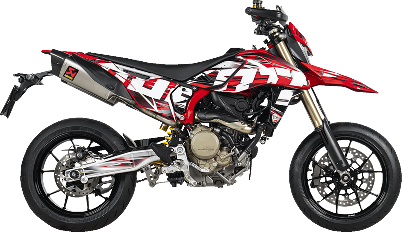 Slip-On Line Mufflers - Titanium - Hypermotard 698