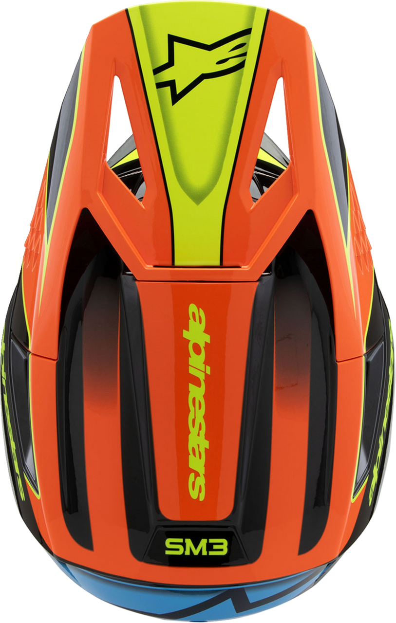 Youth SM3 Helmet - Fray - Gloss Black/Orange/Yellow Fluo - Large