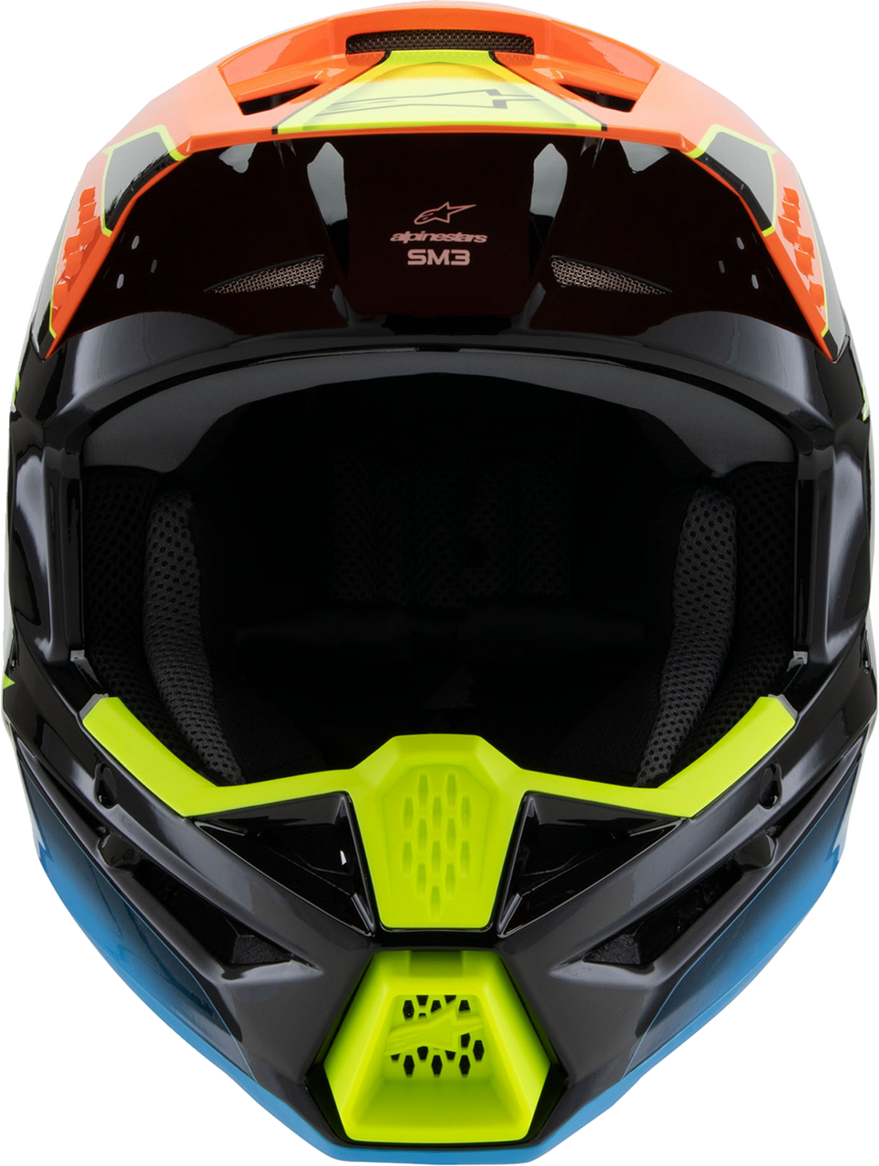 Youth SM3 Helmet - Fray - Gloss Black/Orange/Yellow Fluo - Small