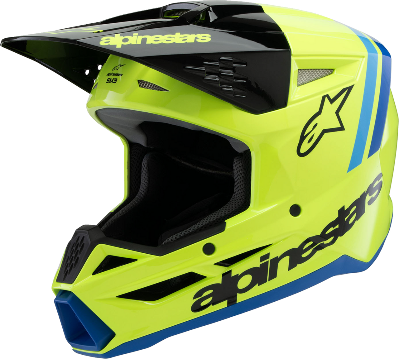 Youth SM3 Helmet - Radium - Gloss Yellow Fluo/Black/Blue - Large
