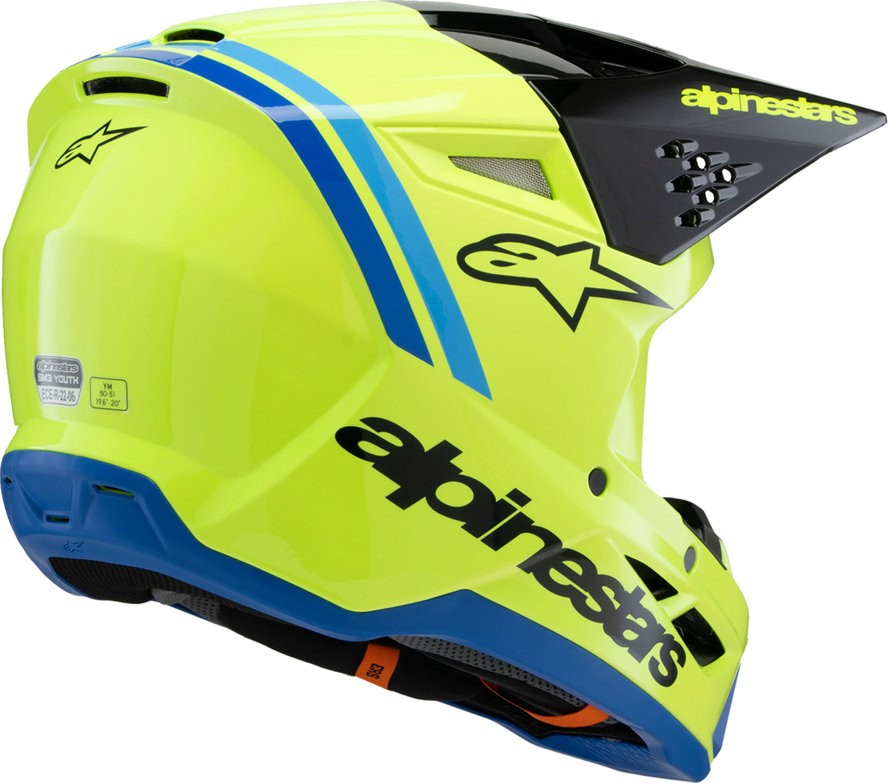 Youth SM3 Helmet - Radium - Gloss Yellow Fluo/Black/Blue - Small