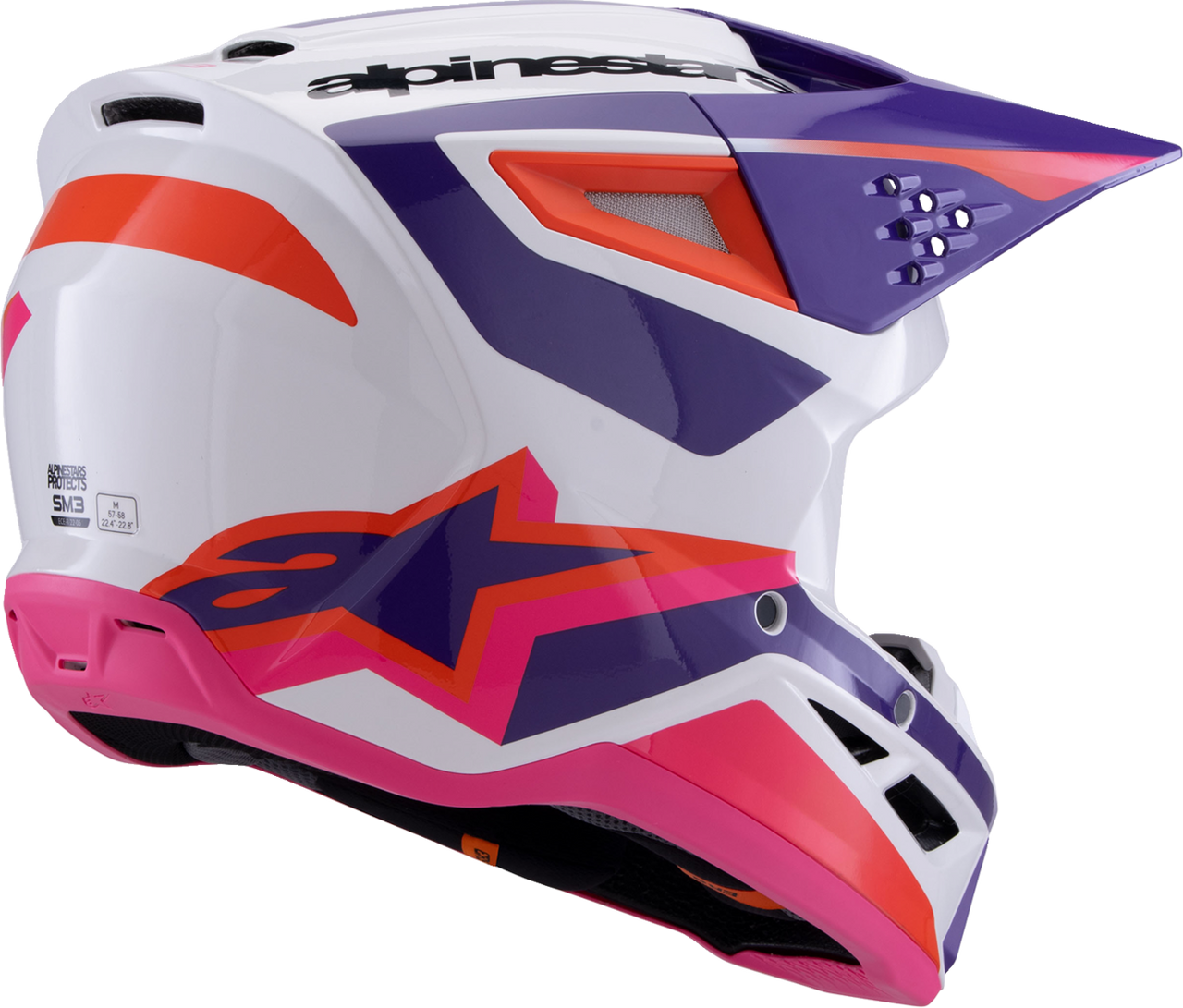 SM3 Helmet - Heat - Gloss White/Purple/Pink - 2XL