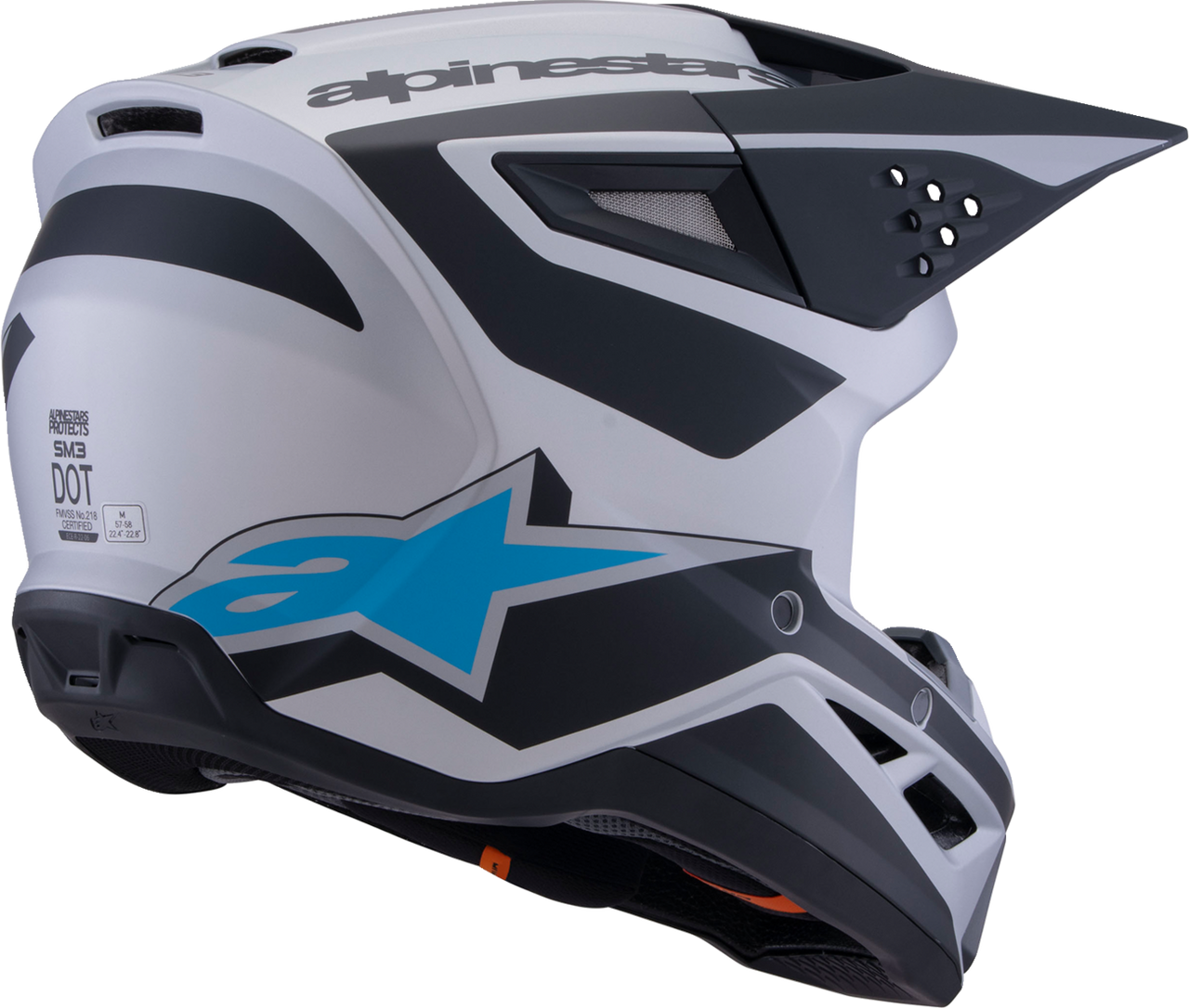 SM3 Helmet - Heat - Matte Silver/Blue/Black - XL