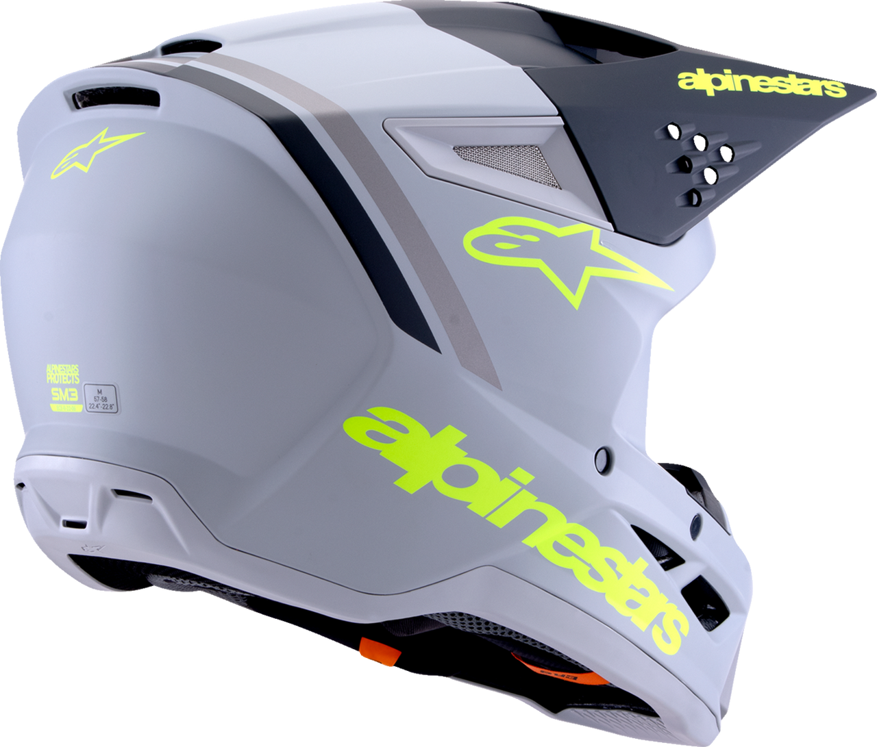 SM3 Helmet - Radium - Matte Gray/Black/Yellow Fluo - 2XL