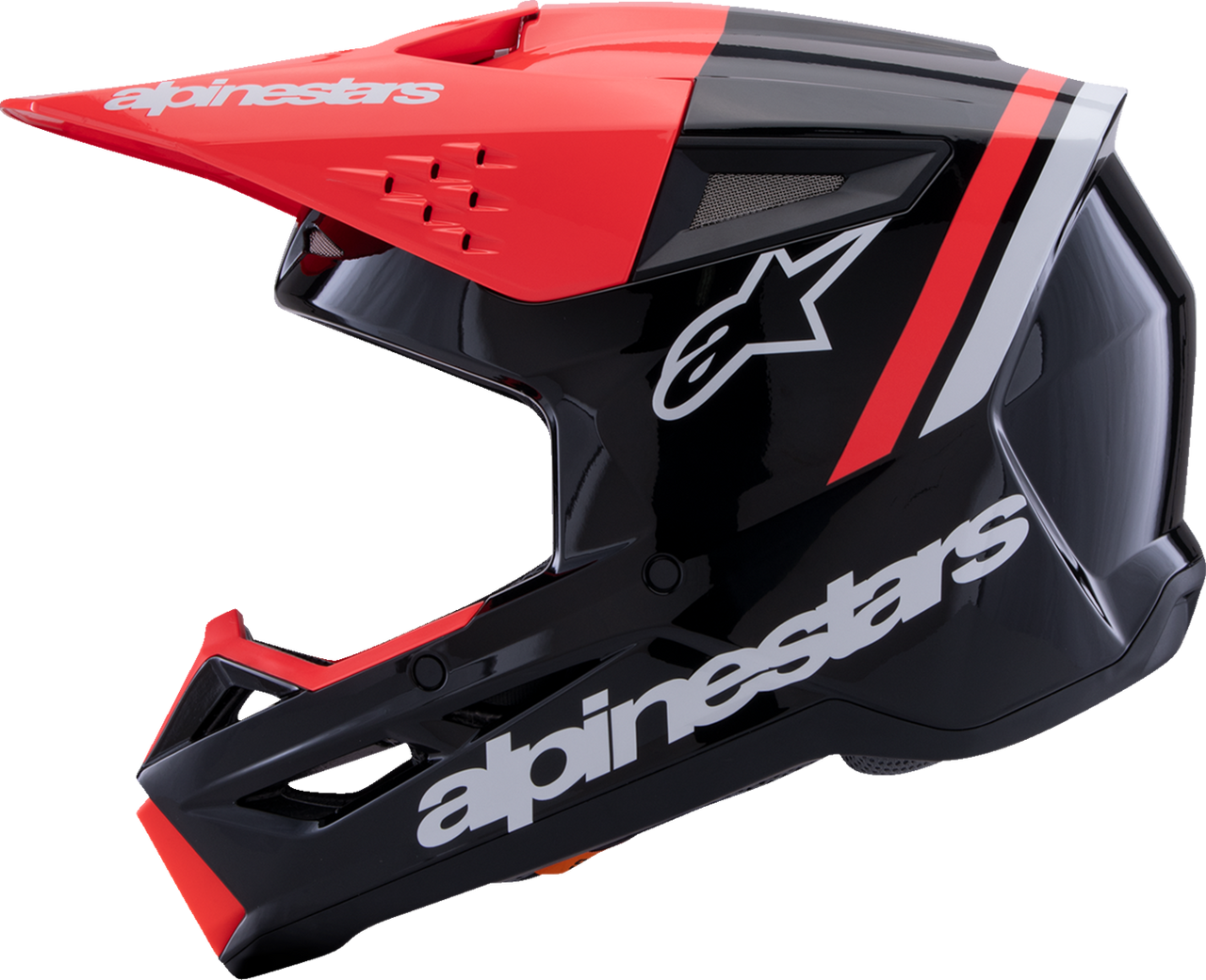 SM3 Helmet - Radium - Gloss Black/Red Fluo/White - Small