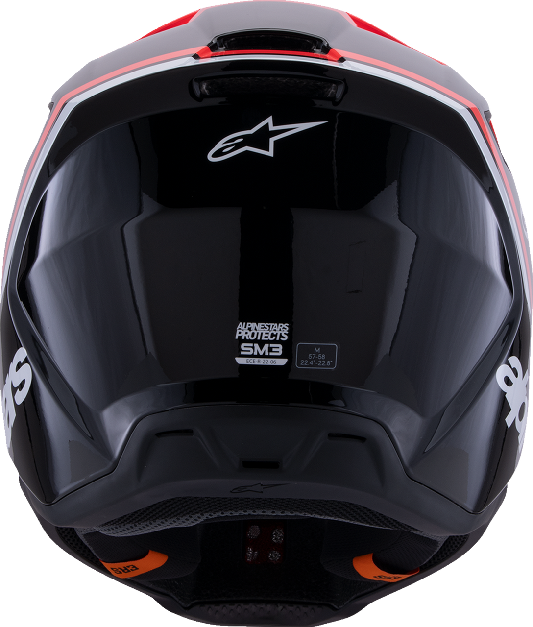 SM3 Helmet - Radium - Gloss Black/Red Fluo/White - Large