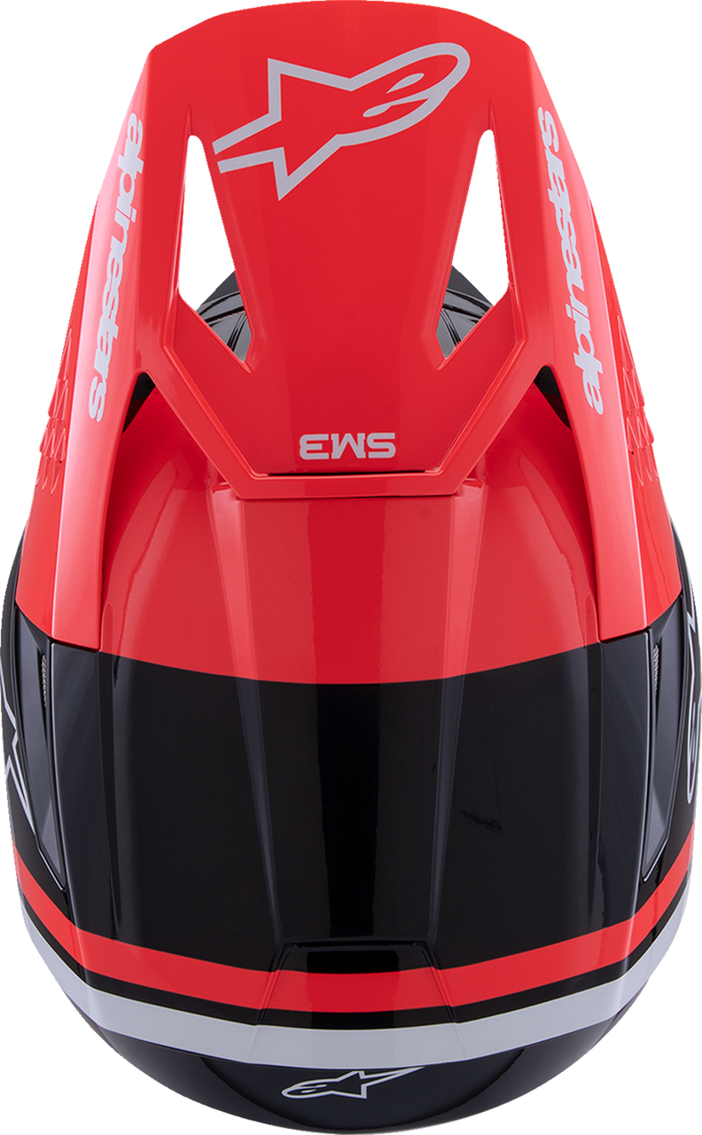 SM3 Helmet - Radium - Gloss Black/Red Fluo/White - Large