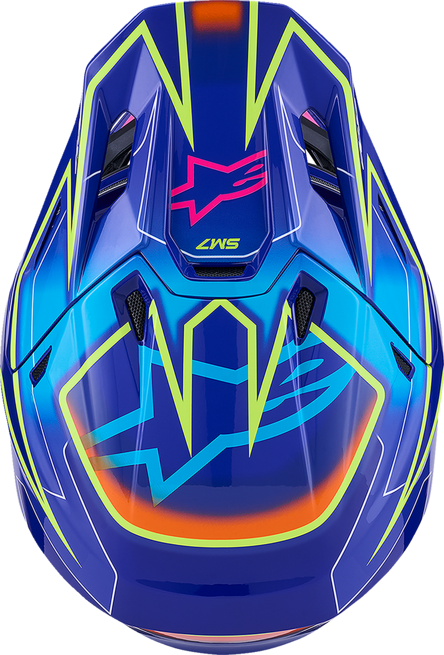 SM7 Helmet - Cast - Gloss/Blue/Pink/Yellow Fluo - Large