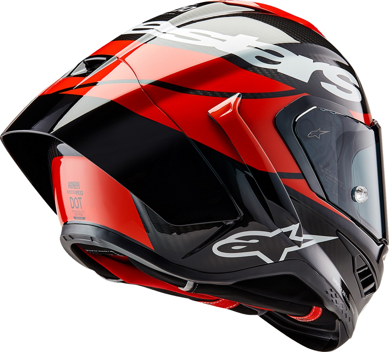 Supertech R10 Helmet - Element - Carbon/Red/White - XL