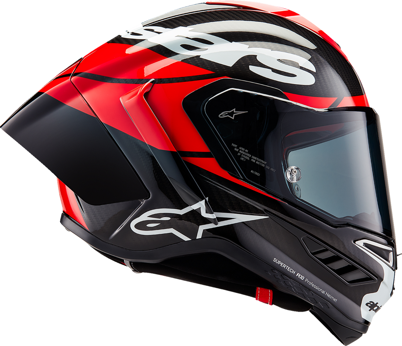 Supertech R10 Helmet - Element - Carbon/Red/White - XL