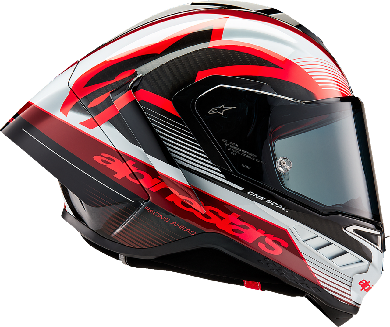 Supertech R10 Helmet - Team - Black/Carbon Red/Gloss White - 2XL