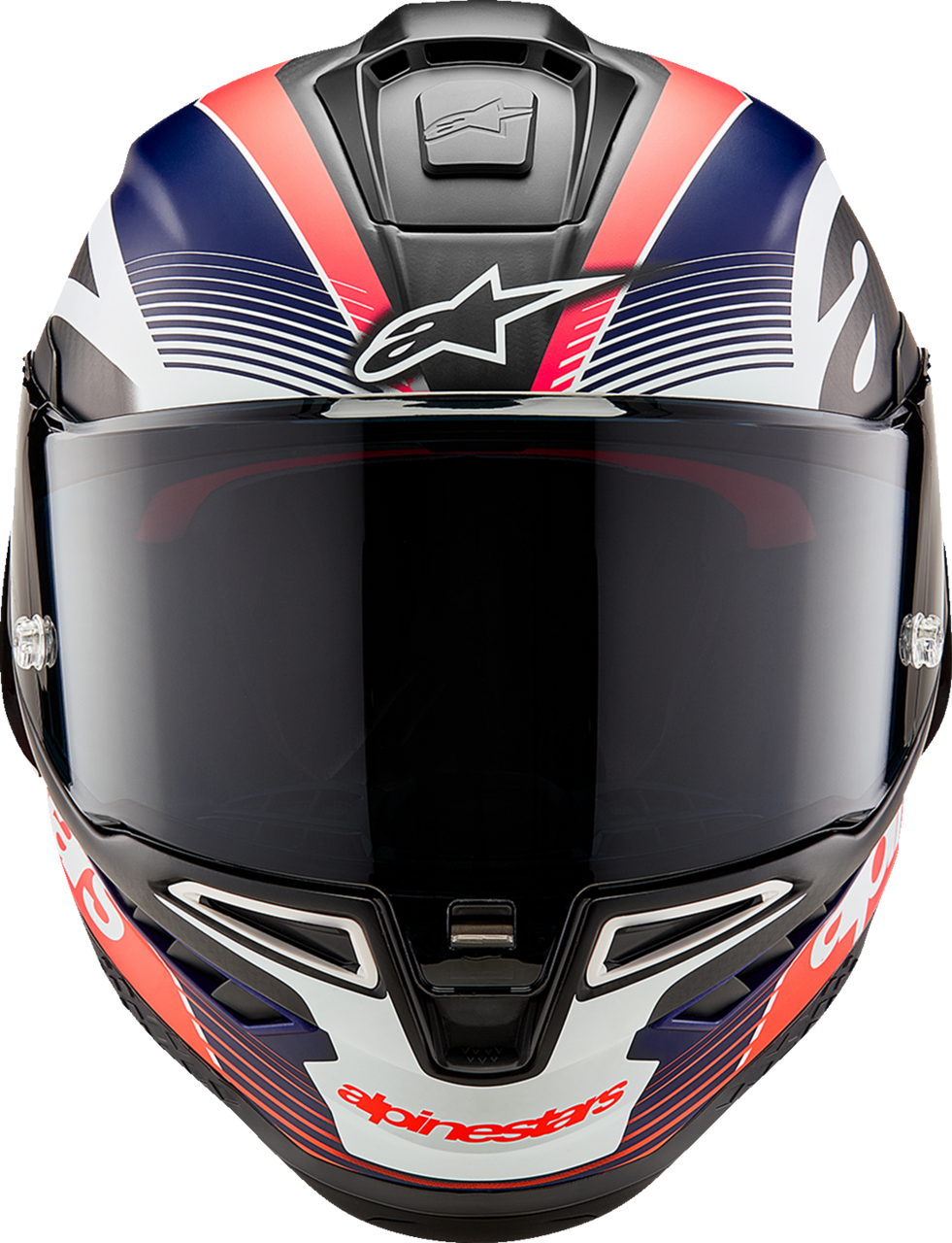 Supertech R10 Helmet - Team - Matte Black/Carbon Red Fluo/Blue - Medium