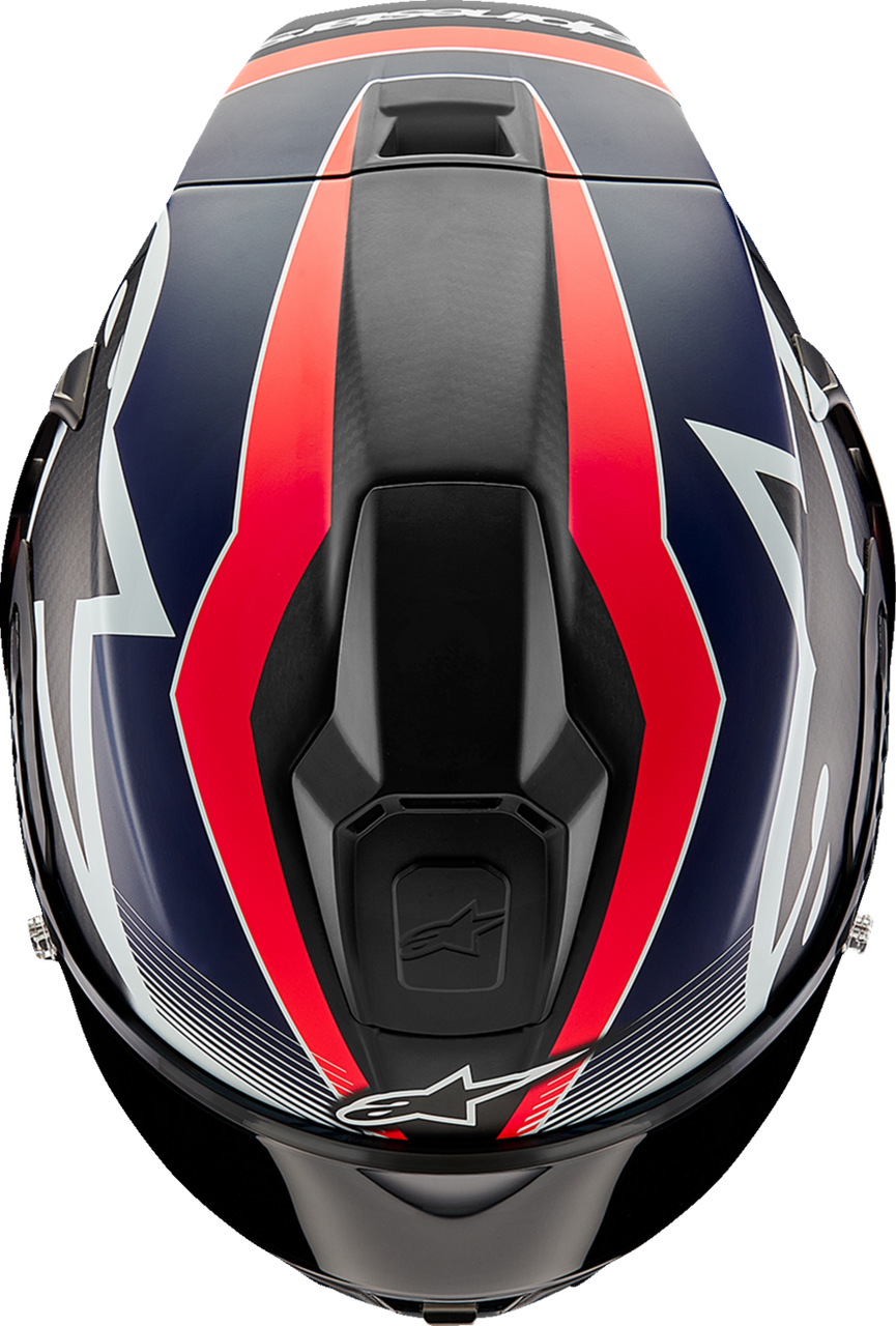 Supertech R10 Helmet - Team - Matte Black/Carbon Red Fluo/Blue - Medium