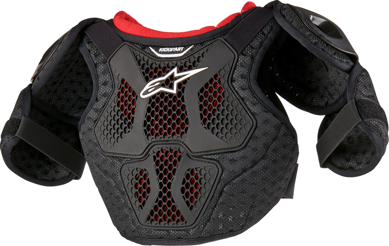 Youth Bionic Action Kickstart Chest Guard - Black/Red - 7/9