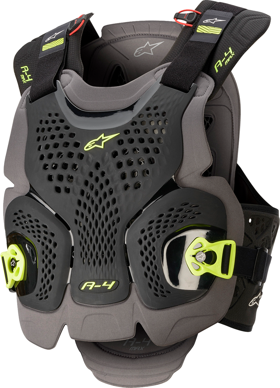A-4 Max Chest Guard - Black/Anthracite/Yellow Fluo - XL/2XL